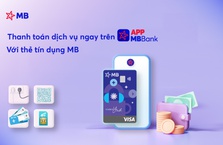 Thanh toán hóa đơn/dịch vụ với thẻ tín dụng MB ngay trên App MBBank