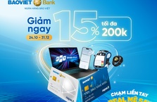 Chạm thẻ BAOVIET Bank giảm ngay 15% tại FPT Shop