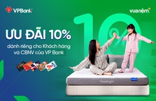 Tặng E-Voucher ưu đãi 10% tại Vua Nệm dành cho chủ thẻ tín dụng VPBank.