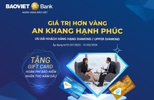 BAOVIET Bank tặng thẻ hoàn phí bảo hiểm tới 40% cho khách hàng ưu tiên hạng Diamond và Upper Diamond