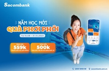 Sacombank ưu đãi thanh toán học phí và mua sắm đầu năm học