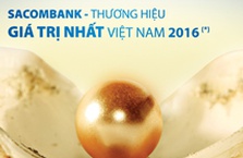 Sacombank thuộc Top 40 thương hiệu giá trị nhất Việt Nam