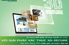 Tính năng bảo mật 3D Secure cho thẻ quốc tế Vietcombank