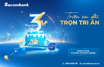 Tràn ngập ưu đãi xuyên suốt tháng 12 mừng sinh nhật Sacombank