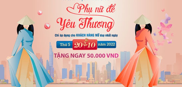 VietABank EzMobile khuyến mãi nhân ngày Phụ nữ Việt Nam 20/10