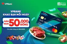 Thẻ tín dụng VPBank trong tay, ShopeeFood ưu đãi mỗi ngày!