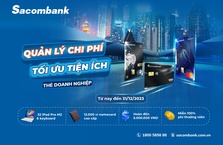 Sử dụng thẻ Doanh nghiệp Sacombank có cơ hội nhận Ipad và hoàn tiền đến 5 triệu đồng