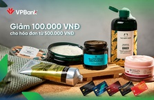 The Body Shop: Giảm 100k cho chủ thẻ VPBank