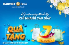 Ngân hàng Bảo Việt  tặng quà cho khách hàng gửi tiết kiệm