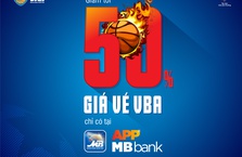 Duy nhất ưu đãi lên đến 50% khi mua vé bóng rổ qua App MB Bank