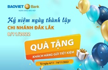 BaoVietBank Đắk Lắk tặng quà cho khách hàng gửi tiết kiệm