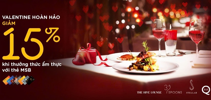 Giảm 15% khi thưởng thức ẩm thực tại nhà hàng 5 sao