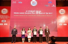 Vietcombank nhận giải thưởng ngân hàng uy tín nhất năm 2017