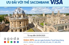 Ưu đãi tại Agoda với thẻ Sacombank Visa