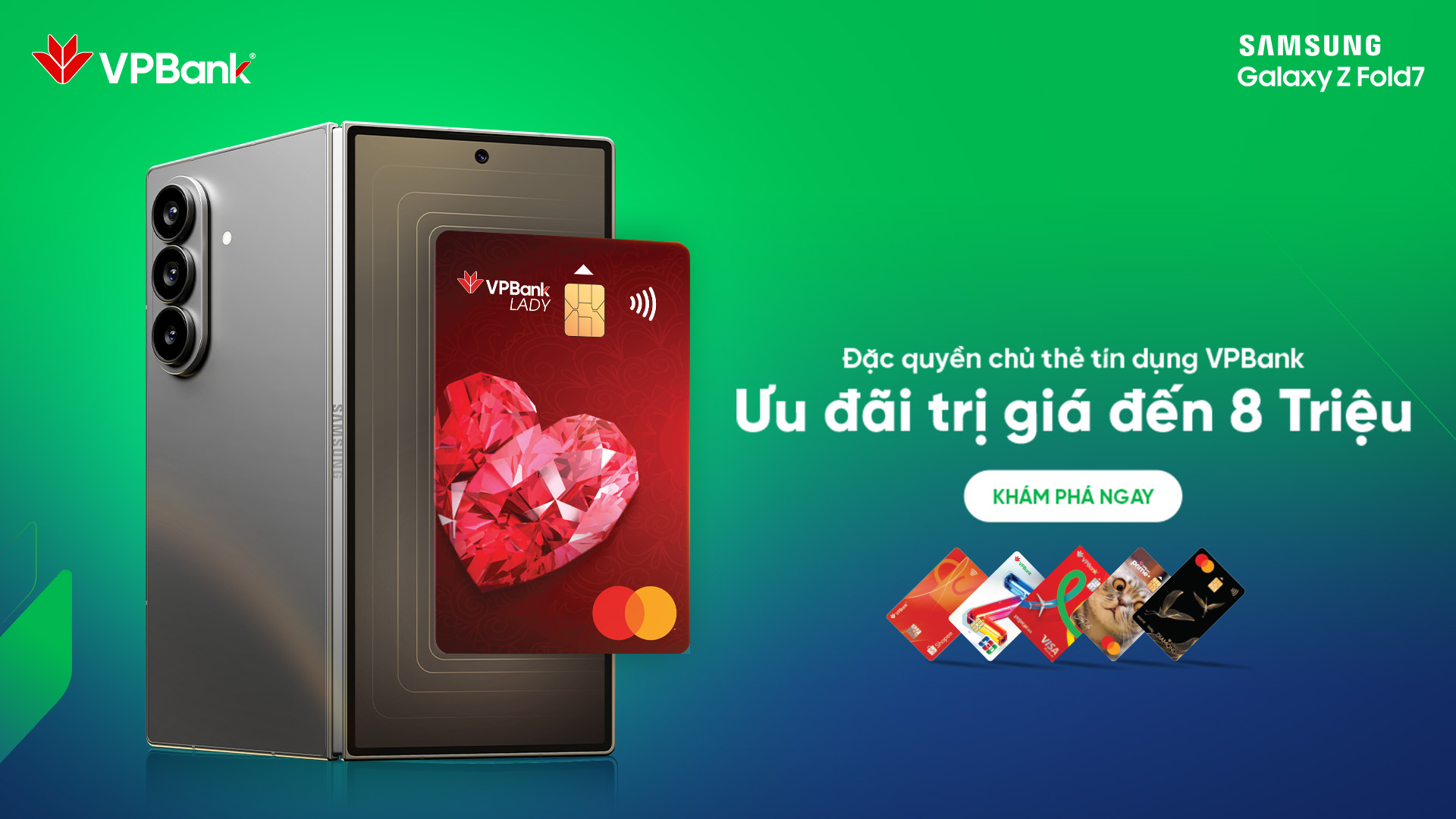 "Gập mở dấu ấn thịnh vượng" – Giảm đến 8 triệu khi mua Samsung Galaxy Z Fold7 & Z Flip7 series cùng thẻ tín dụng VPBank tại Samsung