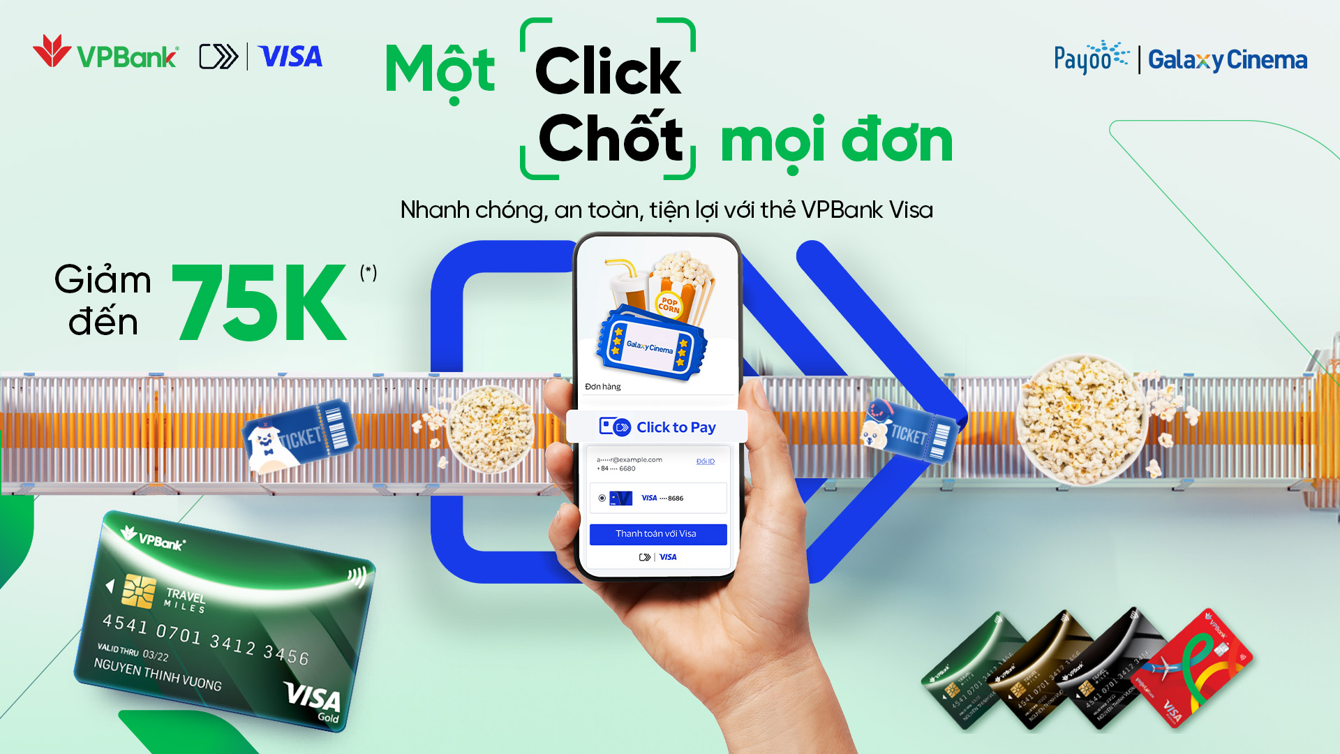 Click to Pay: Ưu đãi độc quyền tại Galaxy Cinema cùng thẻ tín dụng VPBank Visa
