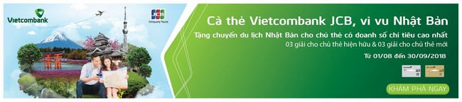 Chương trình khuyến mại “Cà nóng thẻ Vietcombank JCB, vi vu Nhật Bản”