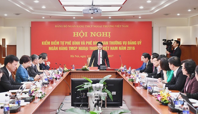 Đảng bộ Vietcombank tổ chức thành công Hội nghị kiểm điểm Ban thường vụ Đảng ủy năm 2016 và Hội nghị Ban thường vụ phiên họp tháng 1/2017