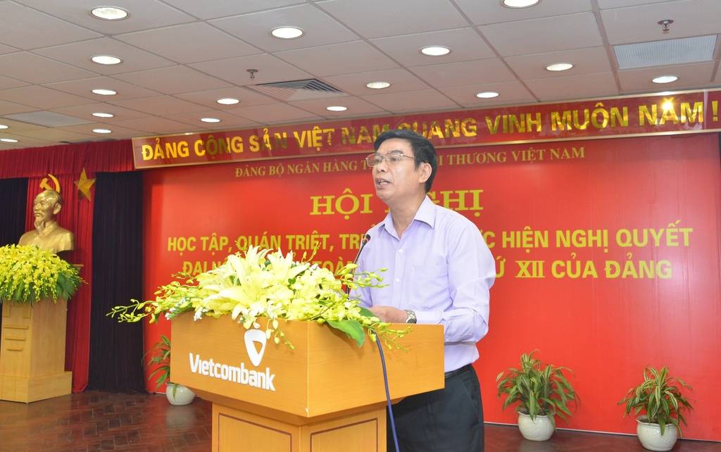 Đảng ủy Vietcombank tổ chức Hội nghị học tập, quán triệt Nghị quyết Đại hội Đảng toàn quốc lần thứ XII