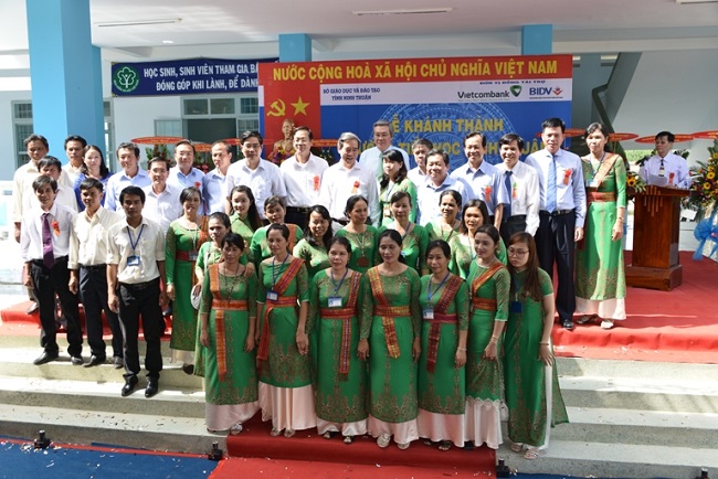 Khánh thành Trường tiểu học Vĩnh Thuận (Ninh Thuận) do Vietcombank tài trợ 10 tỷ đồng