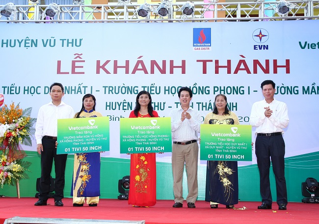 Lễ khánh thành các công trình trường học trên địa bàn tỉnh Thái Bình do Vietcombank tài trợ