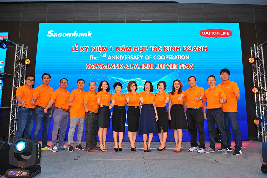 Chúc mừng 1 năm hợp tác thành công rực rỡ của Sacombank và Dai-ichi life Việt Nam