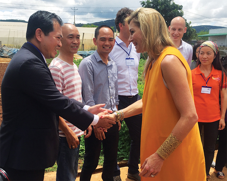 Hoàng Hậu Hà Lan làm việc với Sacombank về dự án cho vay phát triển nhà kính nông nghiệp tại Lâm Đồng