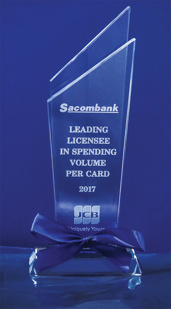 Sacombank dẫn đầu doanh số thanh toán thẻ JCB năm 2017