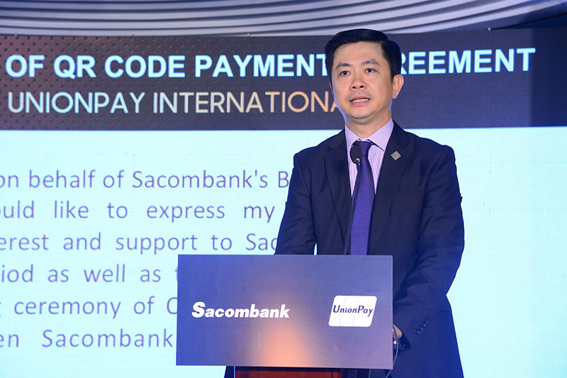 Sacombank ký kết hợp đồng thanh toán bằng mã QR với Unionpay International