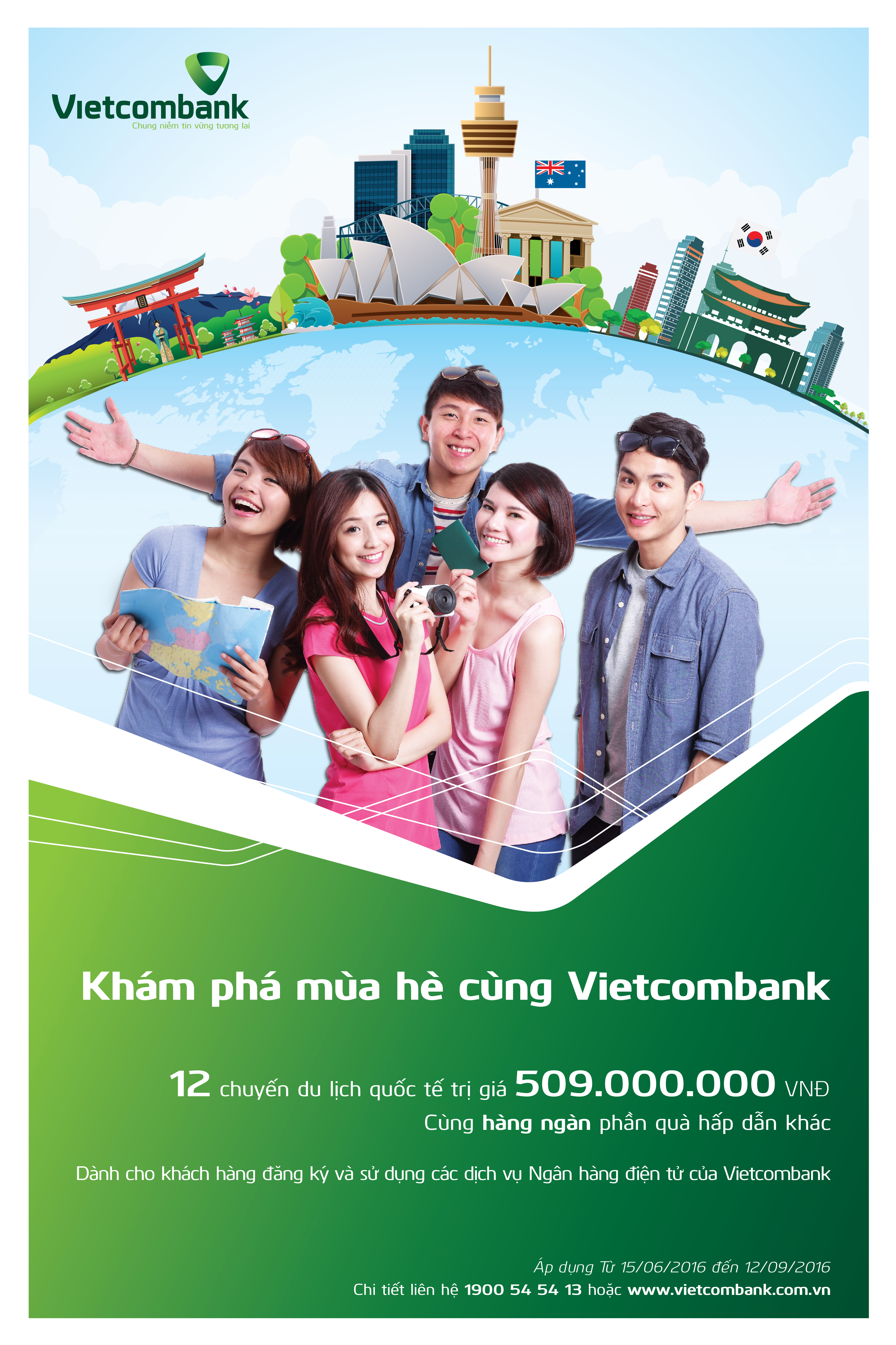Thông báo danh sách khách hàng trúng thưởng Chương trình “Khám phá mùa hè cùng Vietcombank” - Đợt 1