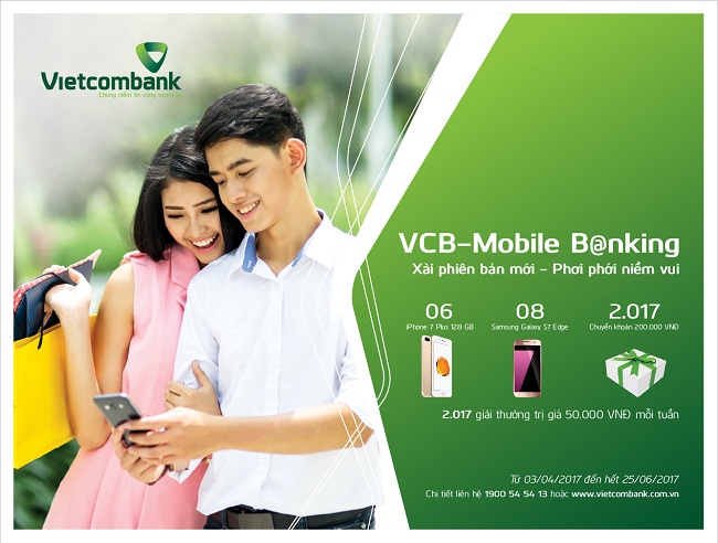 Thông báo Danh sách khách hàng trúng thưởng đợt 2 Chương trình khuyến mại “VCB-Mobile B@nking: Xài phiên bản mới – Phơi phới niềm vui”