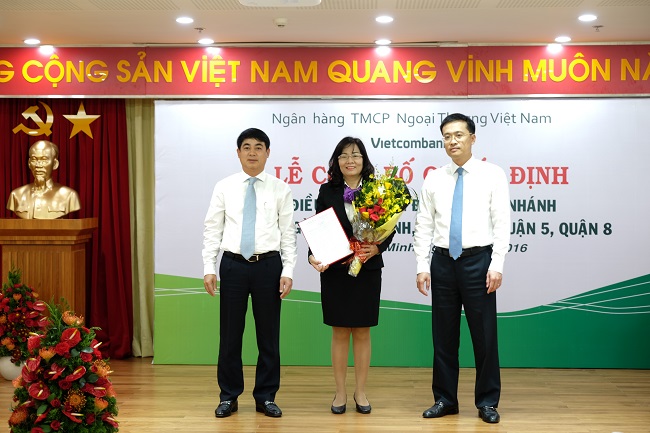 Vietcombank công bố Quyết định điều động Giám đốc các chi nhánh: Bắc Sài Gòn, Bến Thành, Tân Bình, Quận 5, Quận 8
