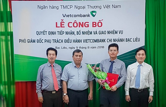 Vietcombank công bố quyết định về nhân sự lãnh đạo tại chi nhánh Bạc Liêu