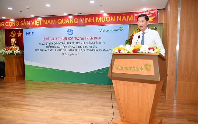Vietcombank, HFIC và Sawaco ký thỏa thuận hợp tác phát triển hệ thống cấp nước sạch cho 100% hộ dân trên địa bàn Thành phố Hồ Chí Minh