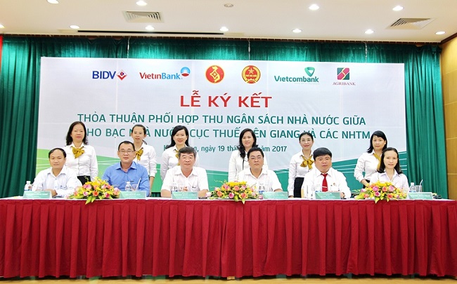 Vietcombank Kiên Giang ký kết Thỏa thuận phối hợp thu Ngân sách Nhà nước