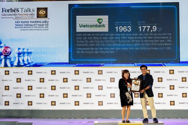 Vietcombank nhận giải thưởng “Thương hiệu ngân hàng có giá trị nhất tại Việt Nam”