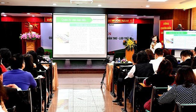 Vietcombank tổ chức Hội nghị “Tập huấn Quy định và Quy trình nghiệp vụ về công tác văn thư lưu trữ”