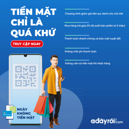 Adayroi khuyến mãi nhân ngày không dùng tiền mặt đầu tiên ở Việt Nam