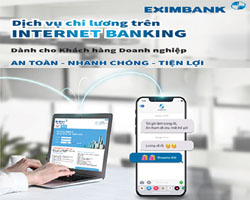 Eximbank trien khai dich vu chi luong tren Internet Banking