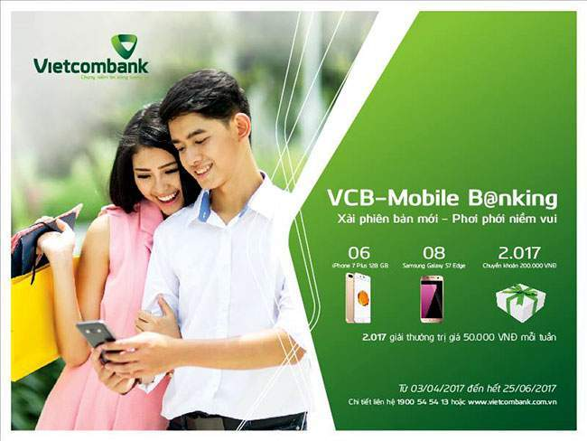 Khuyến mãi khi đăng ký và sử dụng VCB Mobile Banking