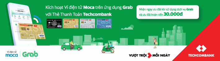 Tài chính - Ngân hàng - Moca trên ứng dụng Grab áp dụng chương trình khuyến mại đặc biệt dành riêng cho chủ thẻ Techcombank 