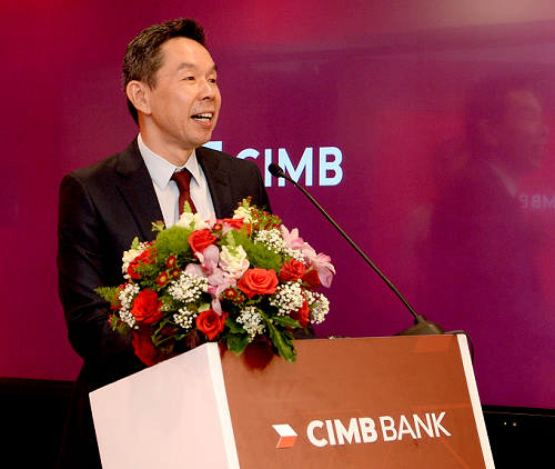 Ông Thomson Fam Siew Kat - Giám đốc điều hành CIMB Việt Nam phát biểu trong lễ khai trương chi nhánh TP HCM và ra mắt ứng dụng Octo by CIMB.