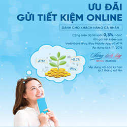 VietinBank cong them lai suat cho khach hang khi gui tiet kiem online