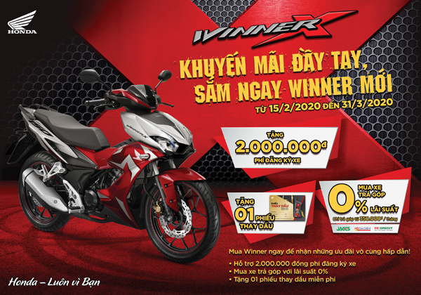 Honda Việt Nam ưu đãi khủng cho khách mua xe Winner & Winner X