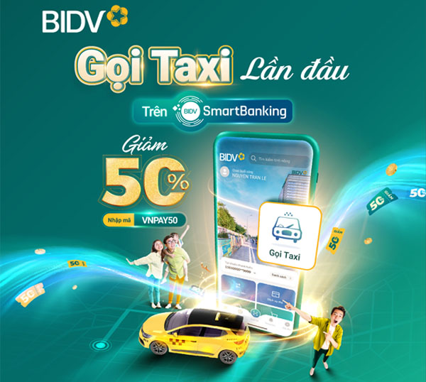 Khach hang dung BIDV SmartBanking goi taxi 2
