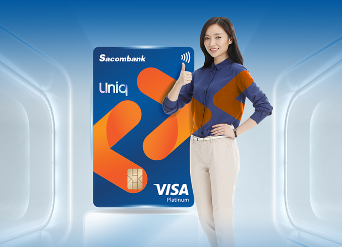 Mẫu thẻ Visa mới của Sacombank. Ảnh: Sacombank