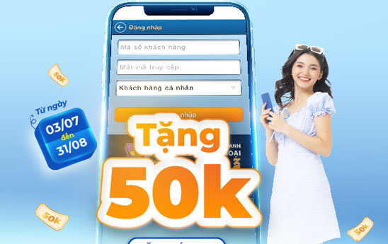 DongA Bank tang tien cho khach hang moi