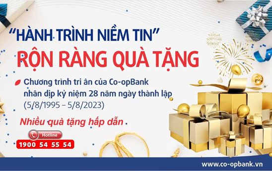 Co opBank uu dai khach hang trong chuong trinh Hanh trinh niem tin