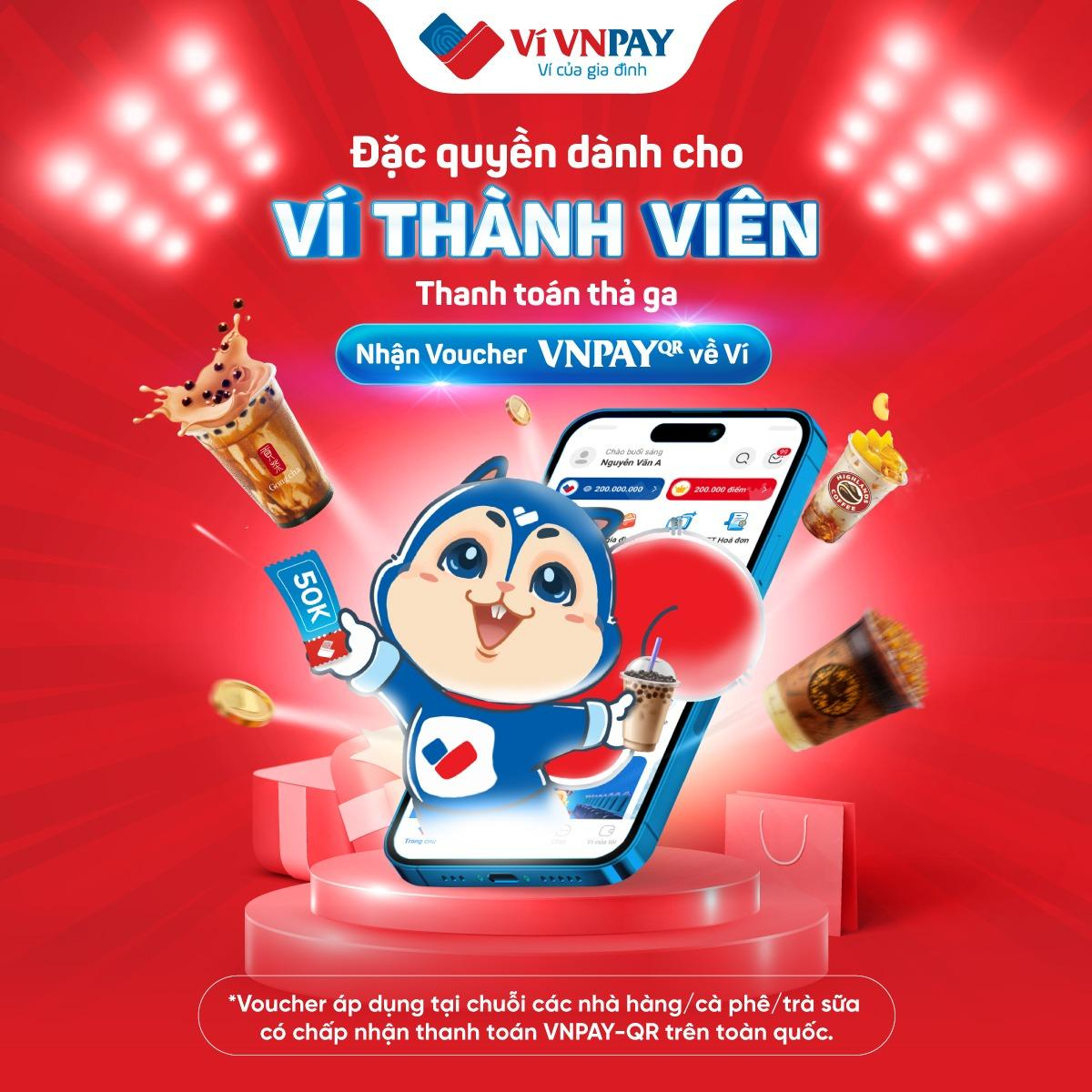 Chương trình tặng voucher 50.000 đồng cho ví thành viên diễn ra từ nay đến 15/09/2023.