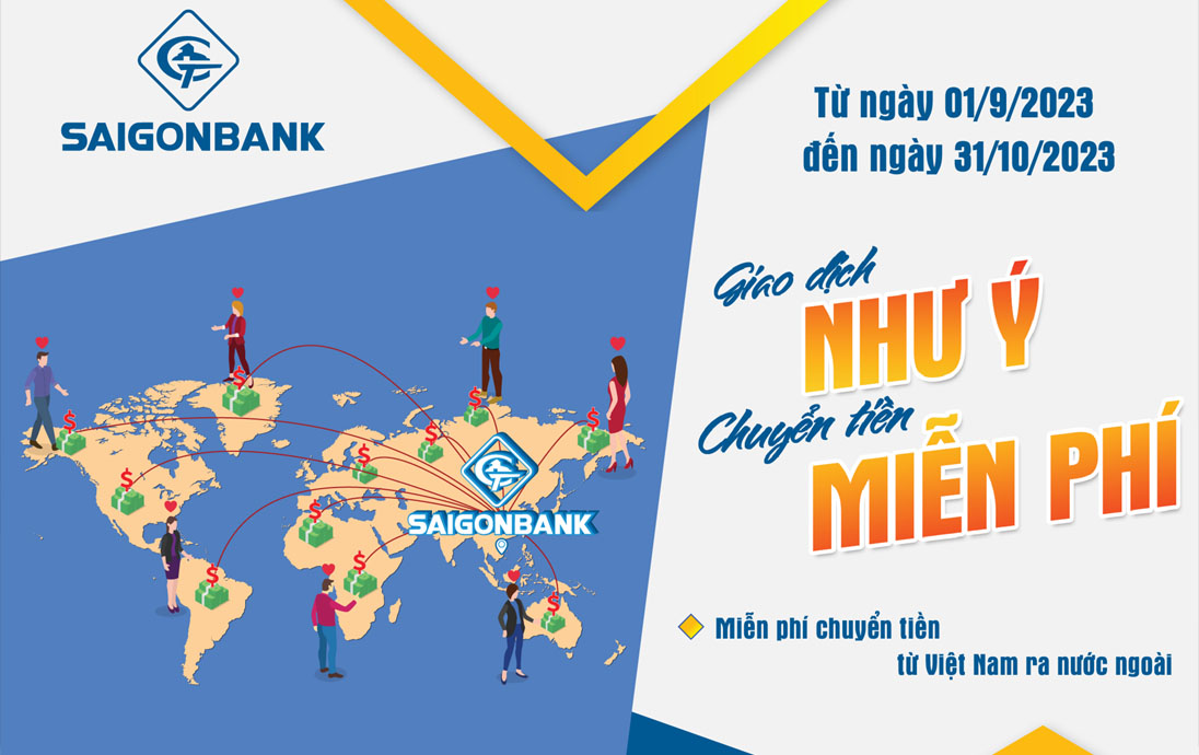 Giao dich nhu y Chuyen tien mien phi cung SaiGonBank